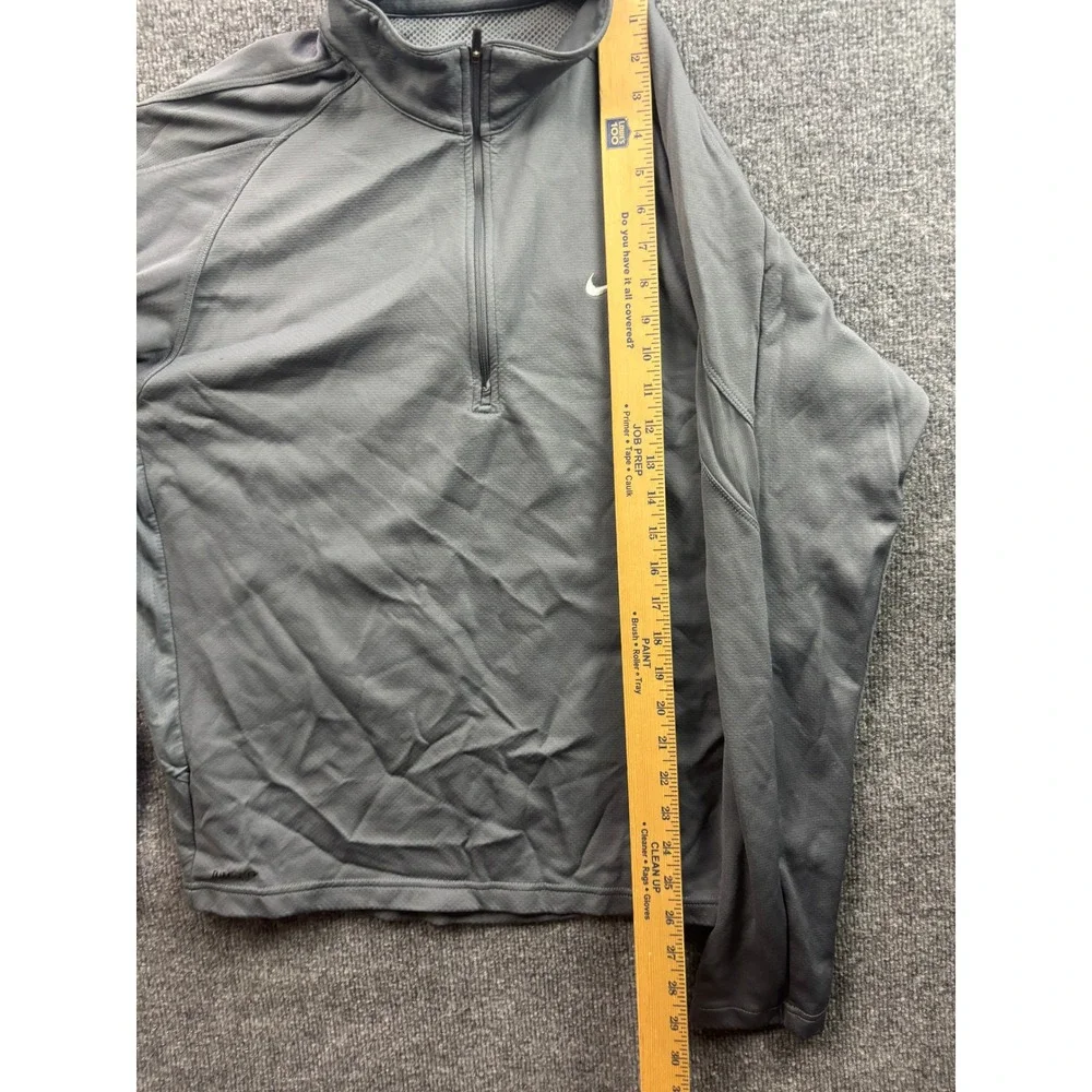 Nike Dri-FIT Quarter Zip Pullover Mens XL Gray Long Sleeve Athletic Top